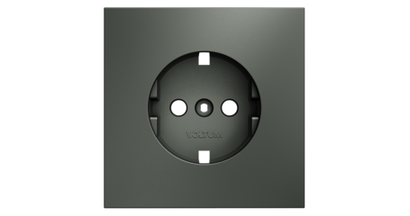 Накладка для розетки с заземлением Voltum S70 (титан) VLS000606