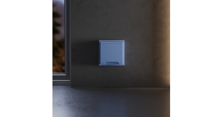 Накладка для розетки с заземлением, защитными шторками и крышкой Voltum S70 (деним) VLS000815