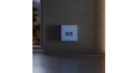 Накладка для розетки TV+RJ45 кат. 6 Voltum S70 (деним) VLS002715