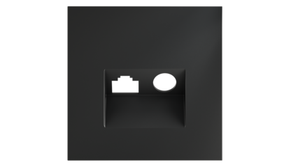 Накладка для розетки TV+RJ45 кат. 6 Voltum S70 (графит) VLS002707