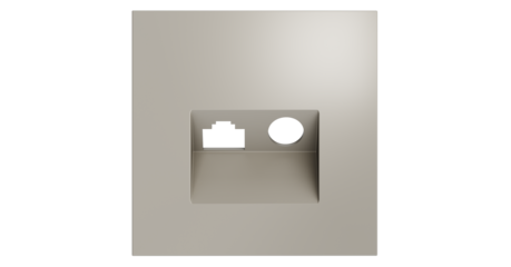 Накладка для розетки TV+RJ45 кат. 6 Voltum S70 (кашемир) VLS002703