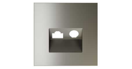 Накладка для розетки TV+RJ45 кат. 6 Voltum S70 (шелк) VLS002704