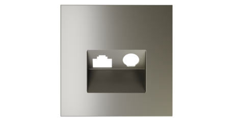 Накладка для розетки TV+RJ45 кат. 6 Voltum S70 (шелк) VLS002704