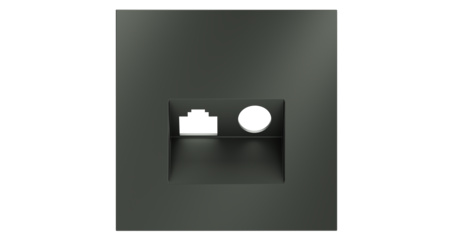 Накладка для розетки TV+RJ45 кат. 6 Voltum S70 (титан) VLS002706