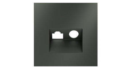 Накладка для розетки TV+RJ45 кат. 6 Voltum S70 (титан) VLS002706