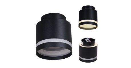 Накладной светильник Reluce 53001-9.5-001IL GX53+LED3W BK