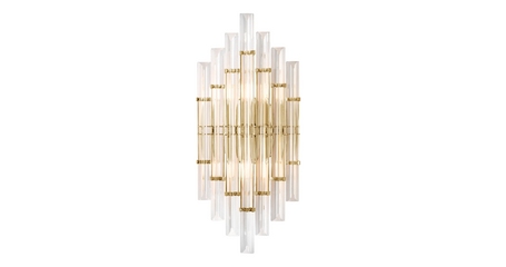 Настенный светильник Crystal Lux SARAGOSA AP2 BRASS/TRANSPARENTE