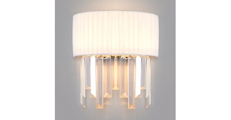 Настенный светильник Eurosvet Amantea 10122/2 хром/прозрачный хрусталь Strotskis (10106/2)