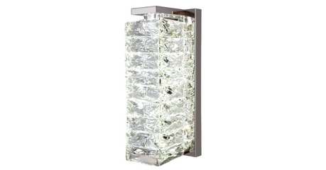 Настенный светильник Eurosvet Blitz 40259 LED хром/ прозрачный хрусталь Strotskis a065321