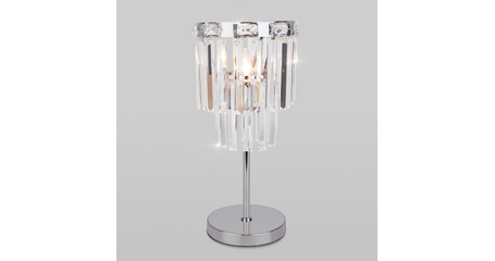 Настольная лампа Eurosvet Elegante 01136/1 хром/прозрачный хрусталь Strotskis a060647