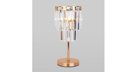Настольная лампа Eurosvet Elegante 01136/1 золото/прозрачный хрусталь Strotskis a060648