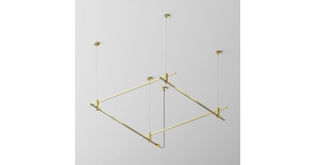 Основание квадратное двухуровневое на тросовых подвесах Hang для трековых светильников Maytoni Technical Flarity TFC-Flar-H08-BS