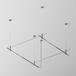 Основание квадратное двухуровневое на тросовых подвесах Hang для трековых светильников Maytoni Technical Flarity TFC-Flar-H08-PT