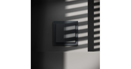 Перекрестный переключатель встраиваемый Voltum S70 двухклавишный 10А, (графит) VLS020507