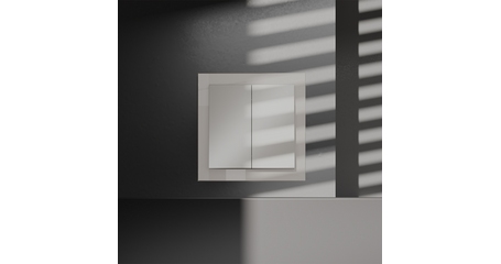 Перекрестный переключатель встраиваемый Voltum S70 двухклавишный 10А, (кашемир) VLS020503