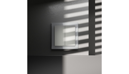 Перекрестный переключатель встраиваемый Voltum S70 двухклавишный 10А, (сталь) VLS020505