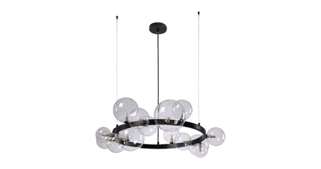 Подвесная люстра Crystal Lux Agata SP15 V2 Black/Transparente