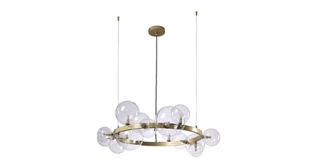 Подвесная люстра Crystal Lux Agata SP15 V2 Gold/Transparente