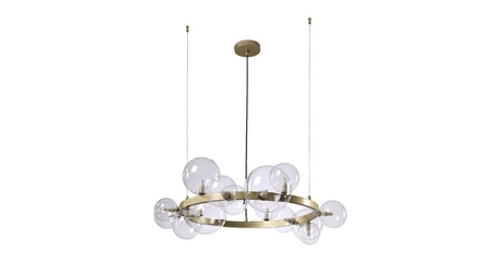 Подвесная люстра Crystal Lux Agata SP15 V2 Gold/Transparente