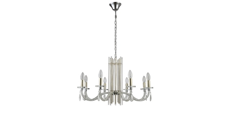 Подвесная люстра Crystal Lux AURELIO SP8 GOLD+CHROME/TRANSPARENT