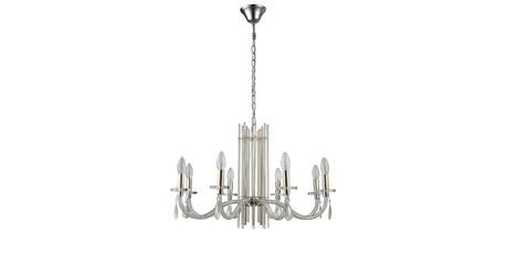 Подвесная люстра Crystal Lux AURELIO SP8 GOLD+CHROME/TRANSPARENT