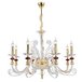 Подвесная люстра Crystal lux CATARINA SP8 V2 GOLD/TRANSPARENT-COGNAC