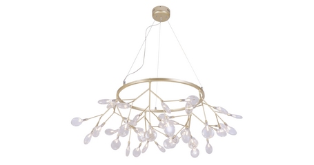 Подвесная люстра Crystal Lux Evita EVITA SP45 D GOLD/TRANSPARENT