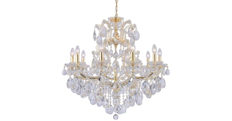 Подвесная люстра Crystal Lux Isabel SP11 Gold/Transparent