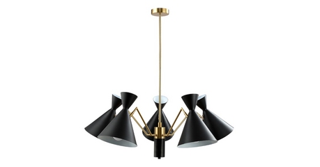 Подвесная люстра Crystal Lux Joven SP5 Gold/Black