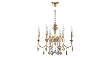 Подвесная люстра Crystal Lux Mercedes SP6 Gold/Color