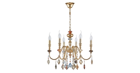 Подвесная люстра Crystal Lux Mercedes SP6 Gold/Color