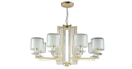 Подвесная люстра Crystal Lux Nicolas NICOLAS SP-PL8 GOLD/WHITE