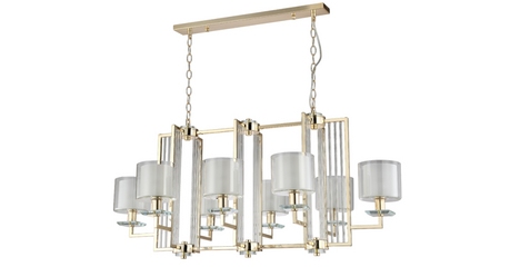 Подвесная люстра Crystal Lux Nicolas NICOLAS SP8 L1000 GOLD/WHITE