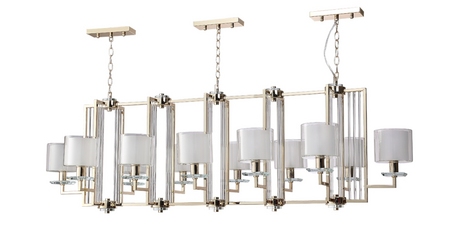 Подвесная люстра Crystal Lux NICOLAS SP12 L1600 GOLD/WHITE