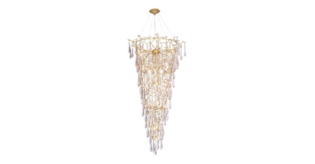 Подвесная люстра Crystal Lux Reina SP34 D1200 Gold Pearl