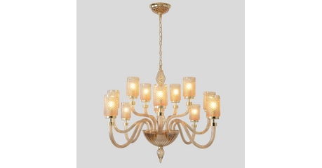 Подвесная люстра Crystal Lux SILVESTRO SP12 AMBER