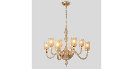 Подвесная люстра Crystal Lux SILVESTRO SP8 AMBER