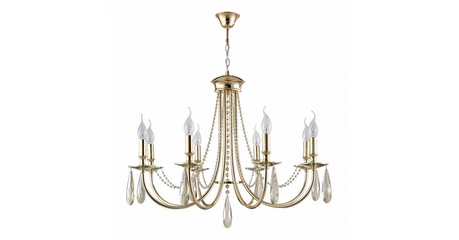 Подвесная люстра Crystal Lux Victoria SP8 Gold/Amber