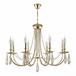 Подвесная люстра Crystal Lux Victoria SP8 Gold/Amber