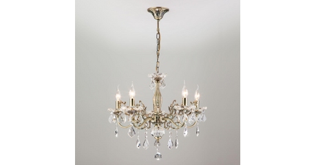 Подвесная люстра Eurosvet 3281/5 античная бронза/прозрачный хрусталь Strotskis