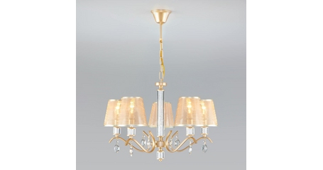 Подвесная люстра Eurosvet 60103/5 перламутровое золото