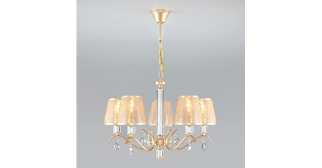 Подвесная люстра Eurosvet 60103/5 перламутровое золото