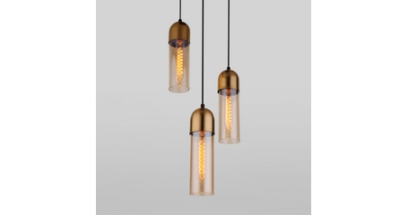 Подвесная люстра Eurosvet Airon 50180/3 янтарный