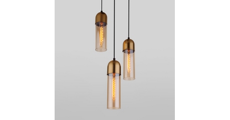 Подвесная люстра Eurosvet Airon 50180/3 янтарный