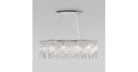 Подвесная люстра Eurosvet Blitz 60159/10 хром/ прозрачный хрусталь Strotskis Smart a065323