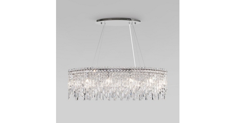 Подвесная люстра Eurosvet Blitz 60159/10 хром/ прозрачный хрусталь Strotskis Smart a065323