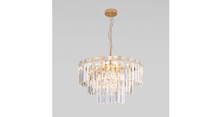Подвесная люстра Eurosvet Elegante 10130/8 золото/прозрачный хрусталь Strotskis Smart a060644