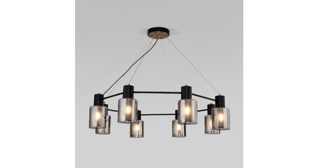 Подвесная люстра Eurosvet Notion 70219/8 черный/античная бронза a065300