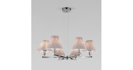 Подвесная люстра Eurosvet Peony 60136/6 хром/серый