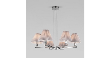 Подвесная люстра Eurosvet Peony 60136/6 хром/серый